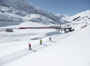 Snowy Swiss Alps and winter activities-best places to visit in switzerland​