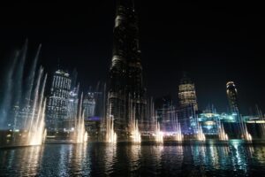 Burj Khalifa and Dubai Fountain view